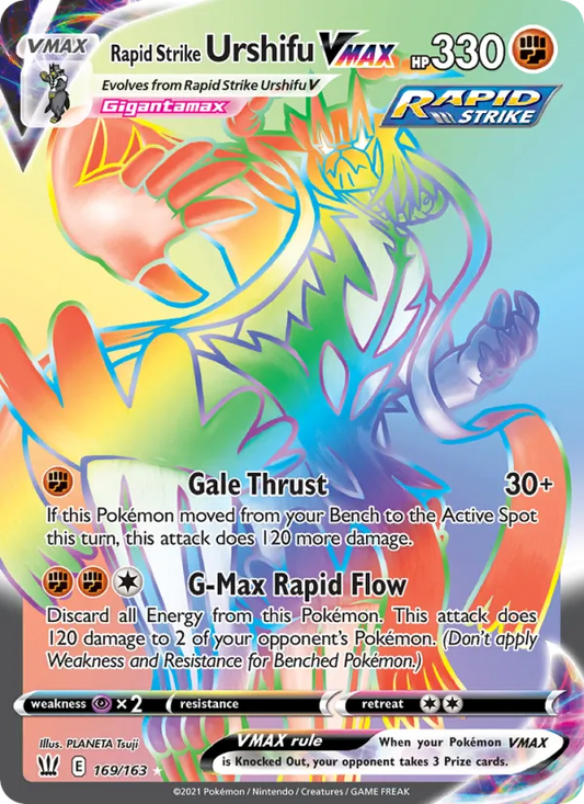 Rapid Strike Urshifu VMAX Holo 169/163 Battle Styles Pokémon Card