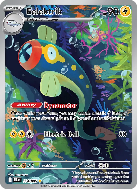 Eelektrik Holo 114/86 Black Bolt Pokémon Card