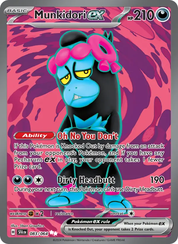 Munkidori ex Holo 083/64 Shrouded Fable Pokémon Card