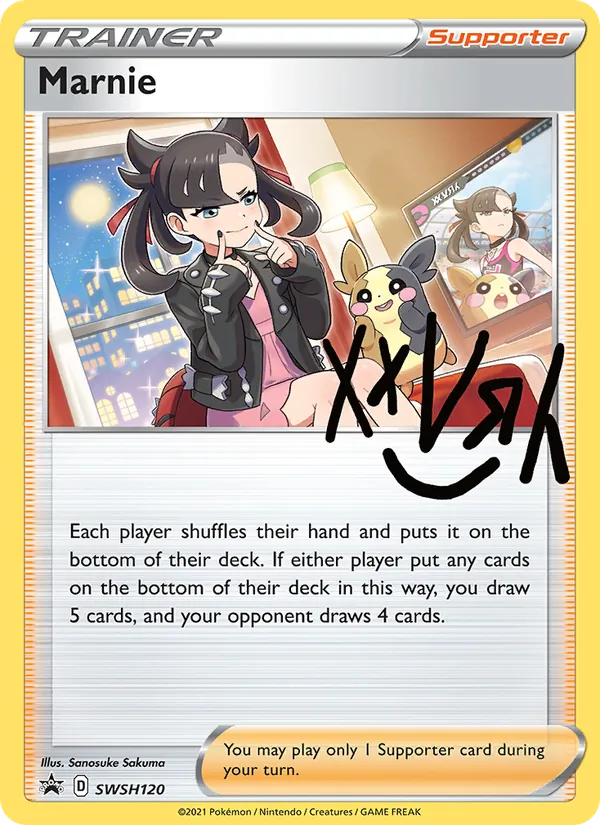 Marnie Holo WH120/307 SWSH Black Star Promos Pokémon Card