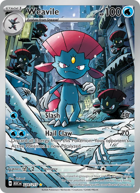 Weavile Holo 228/217 Ascended Heroes Pokémon Card