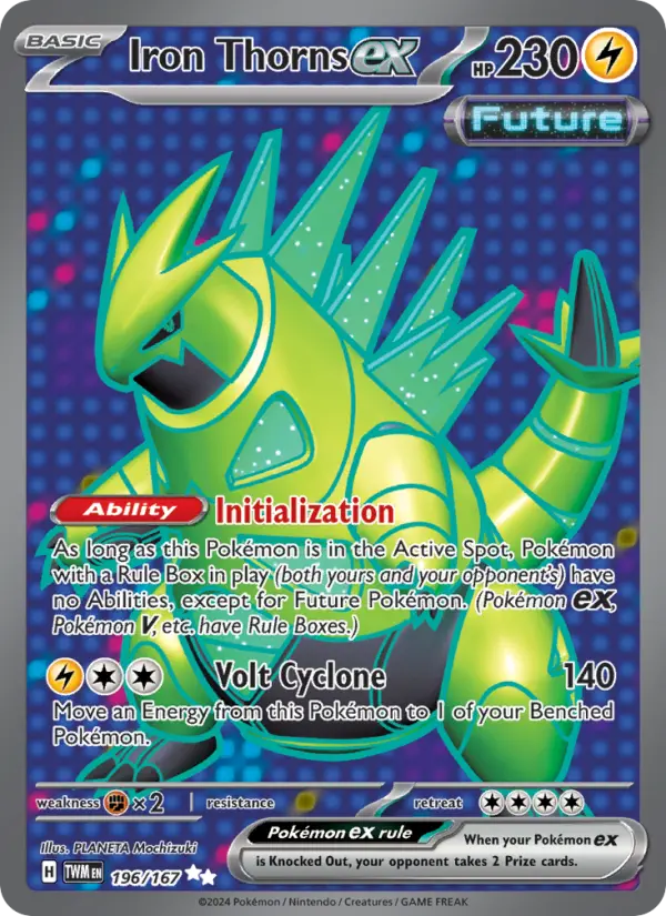Iron Thorns ex Holo 196/167 Twilight Masquerade Pokémon Card