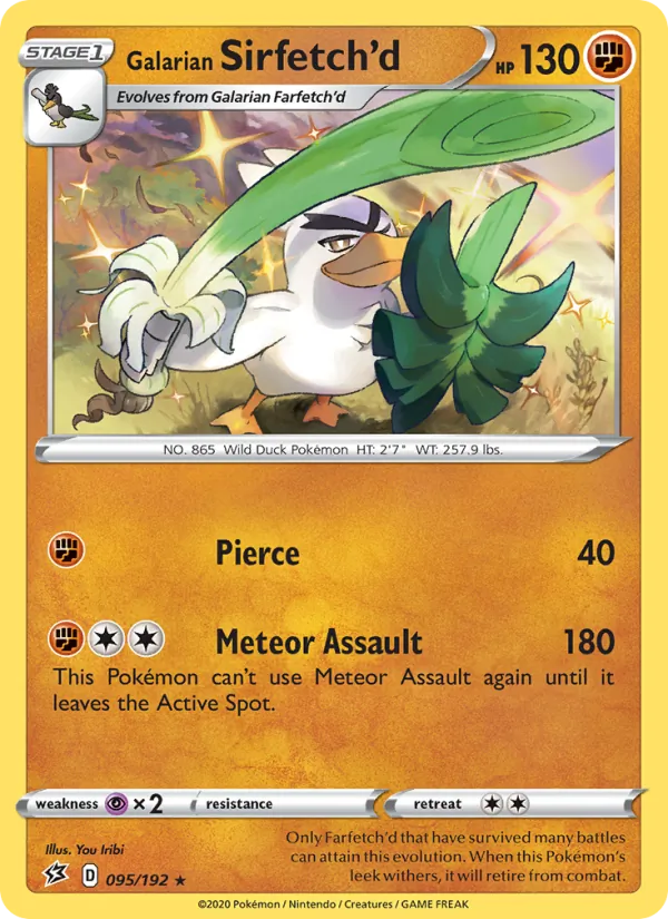 Galarian Sirfetch'd Reverse Holo 095/192 Rebel Clash Pokémon Card