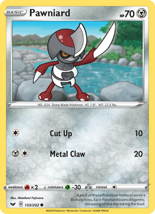 Pawniard Reverse Holo 133/202 Sword & Shield Pokémon Card
