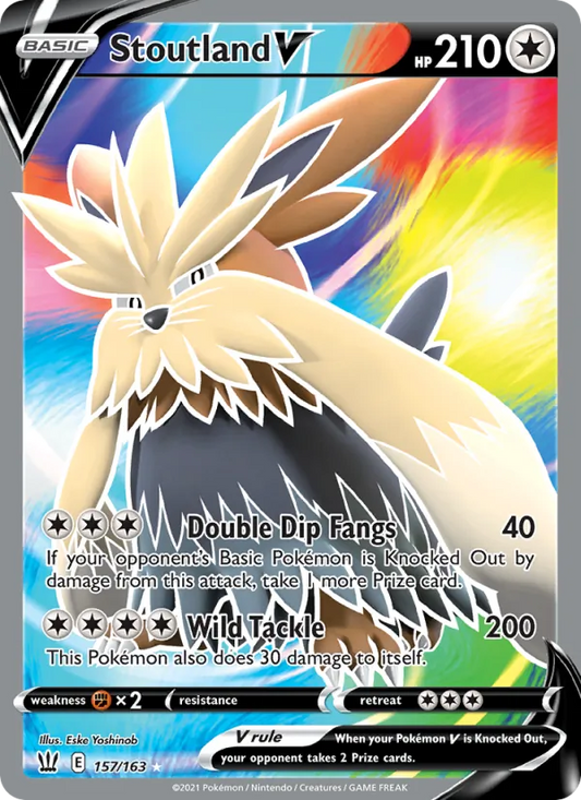 Stoutland V Holo 157/163 Battle Styles Pokémon Card