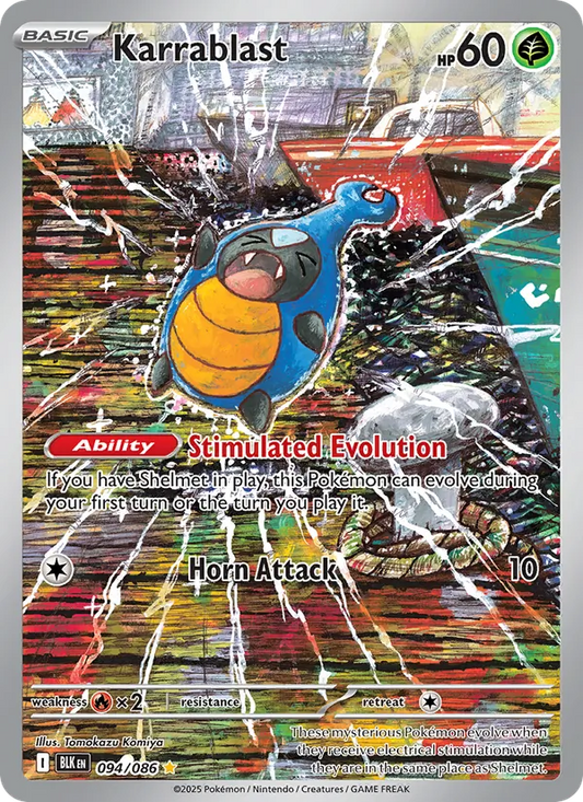 Karrablast Holo 094/86 Black Bolt Pokémon Card
