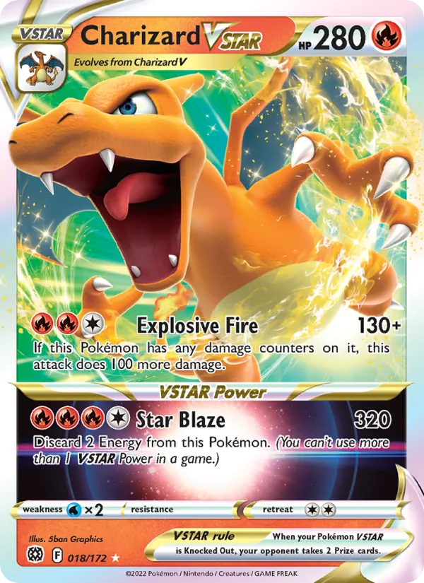 Charizard VSTAR Holo 018/172 Brilliant Stars Pokémon Card