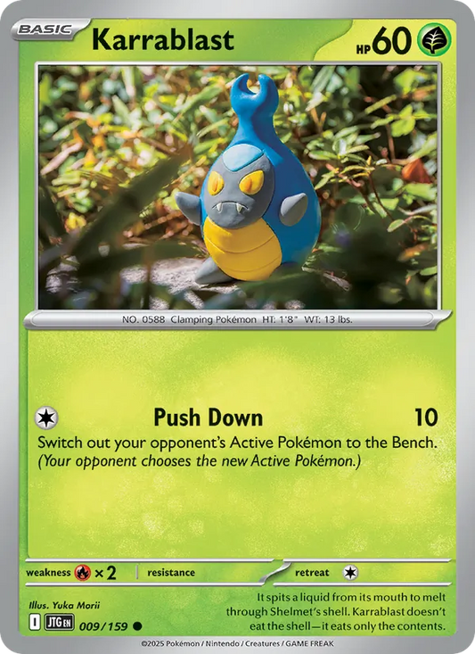 Karrablast Normal 009/159 Journey Together Pokémon Card
