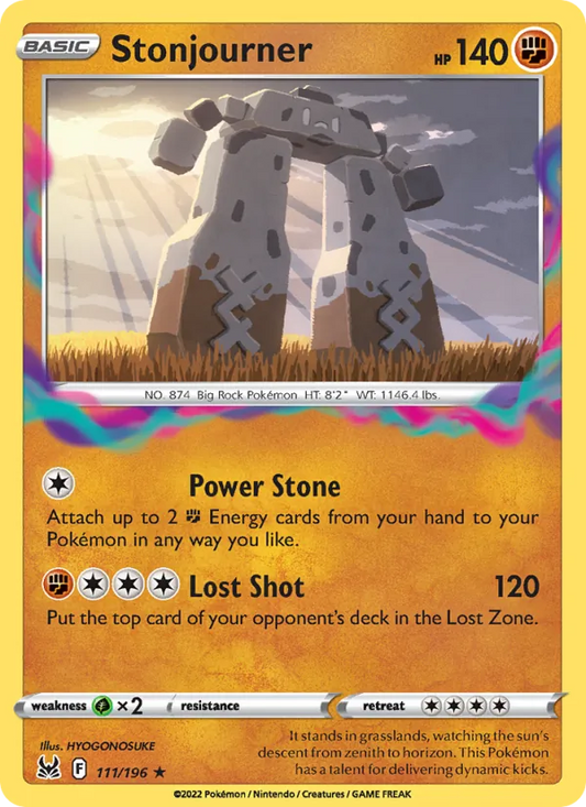 Stonjourner Normal 111/196 Lost Origin Pokémon Card