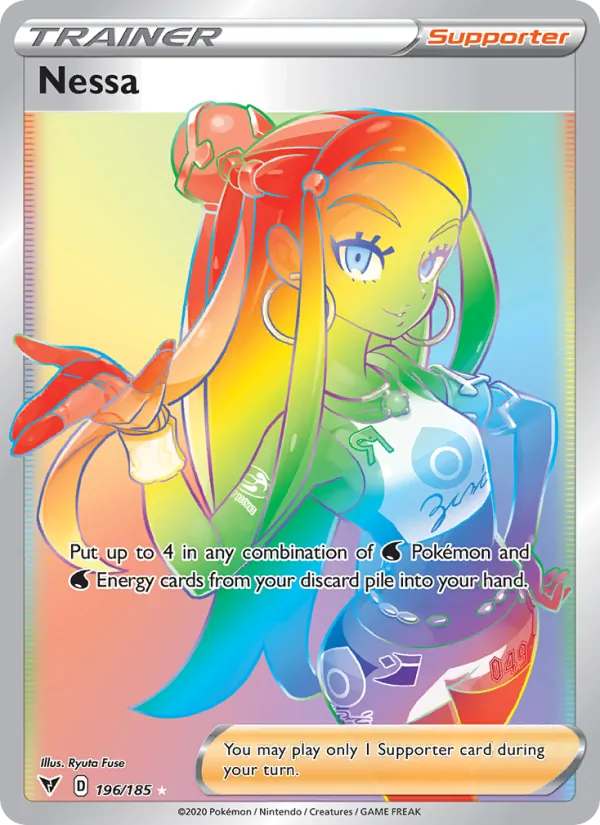Nessa Holo 196/185 Vivid Voltage Pokémon Card