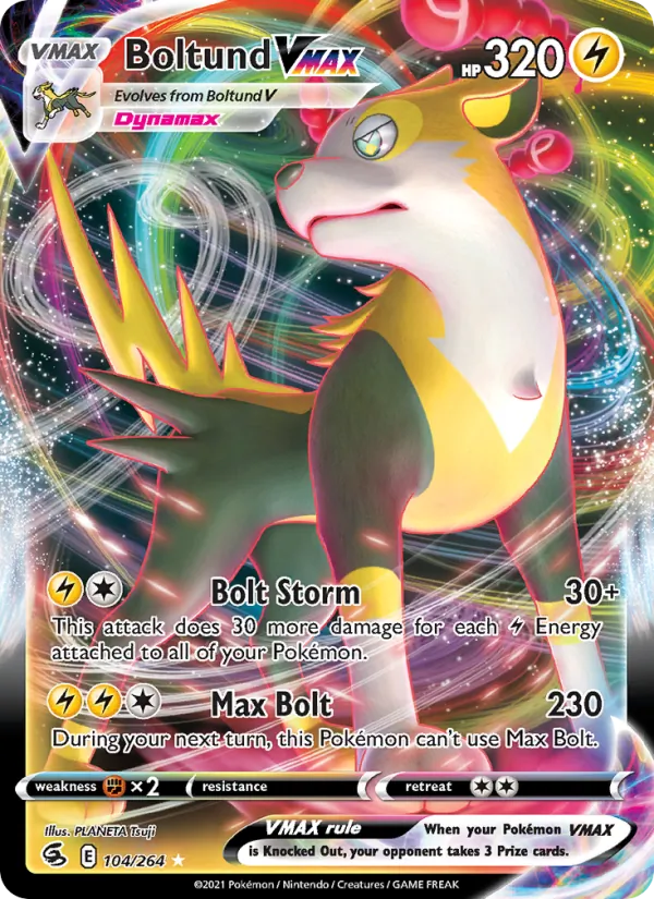 Boltund VMAX Holo 104/264 Fusion Strike Pokémon Card
