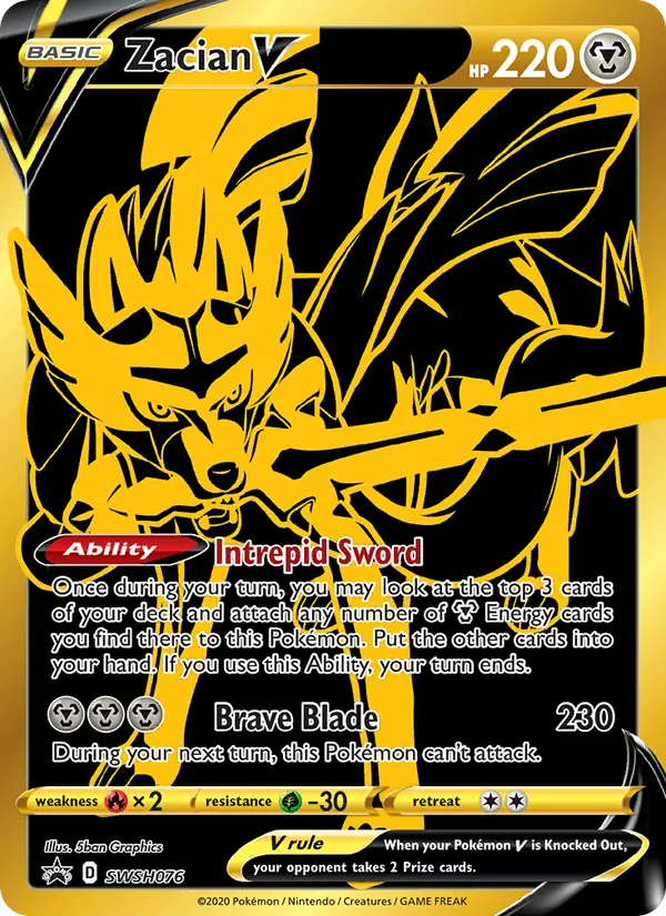 Zacian V Holo WH076/307 SWSH Black Star Promos Pokémon Card