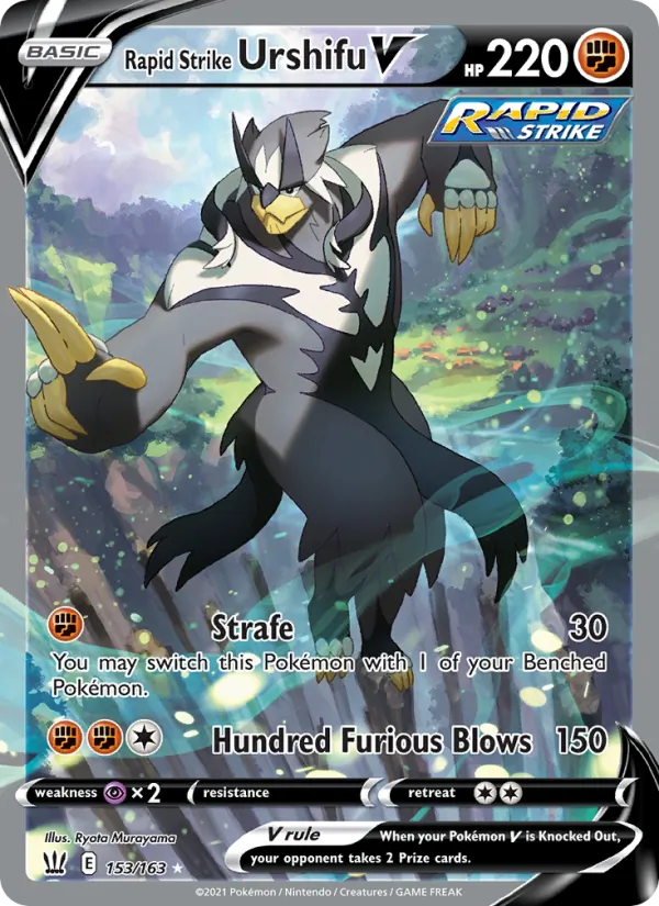 Rapid Strike Urshifu V Holo 153/163 Battle Styles Pokémon Card