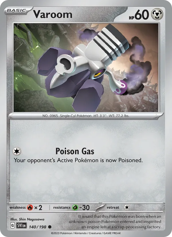 Varoom Non-Holo 140/198 Scarlet & Violet Pokémon Card
