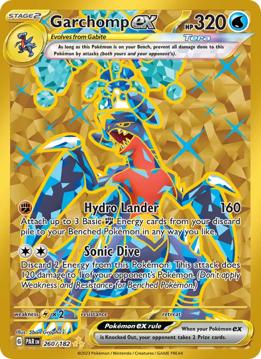 Garchomp ex Holo 260/182 Paradox Rift Pokémon Card