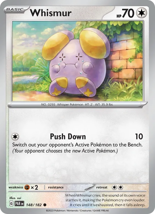 Whismur Normal 148/182 Paradox Rift Pokémon Card