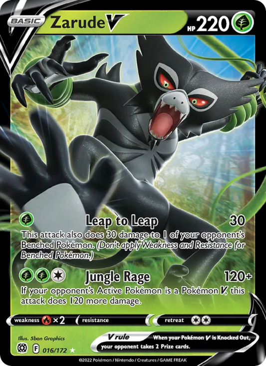 Zarude V Holo 016/172 Brilliant Stars Pokémon Card