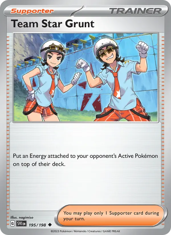 Team Star Grunt Non-Foil 195/198 Scarlet & Violet Pokémon Card