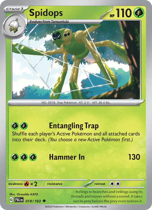 Spidops Normal 018/193 Paldea Evolved Pokémon Card