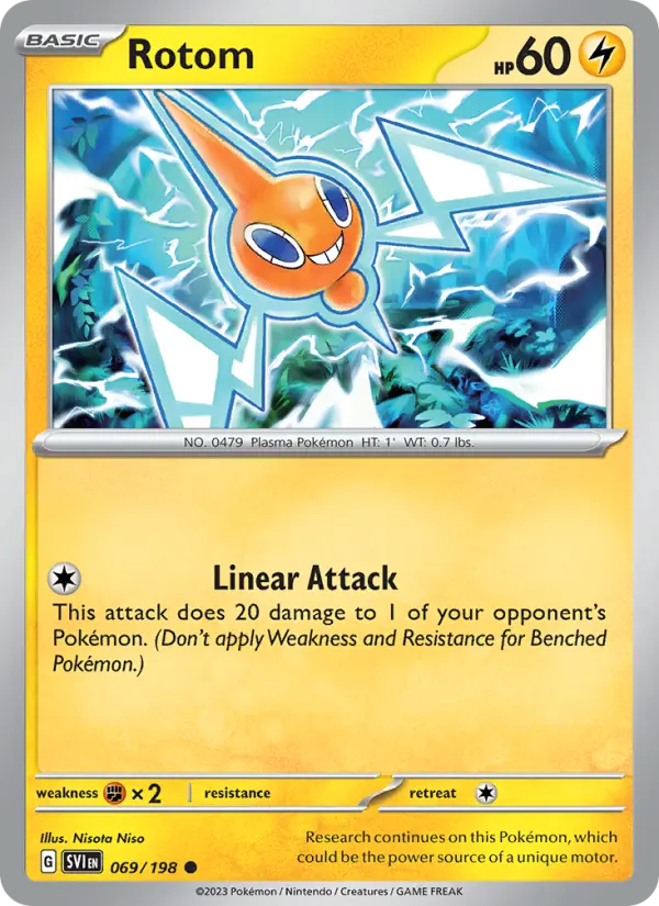 Rotom Non-Foil 069/198 Scarlet & Violet Pokémon Card