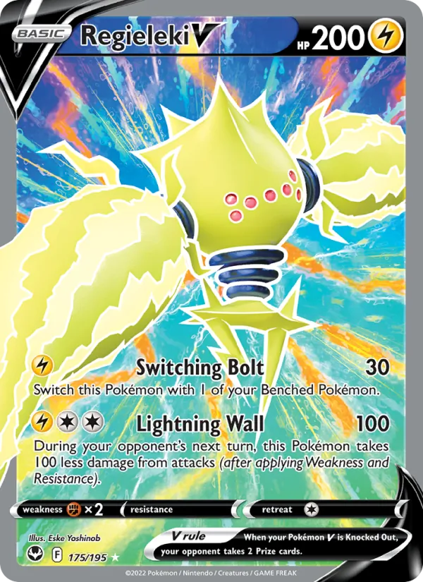 Regieleki V Holo 175/195 Silver Tempest Pokémon Card