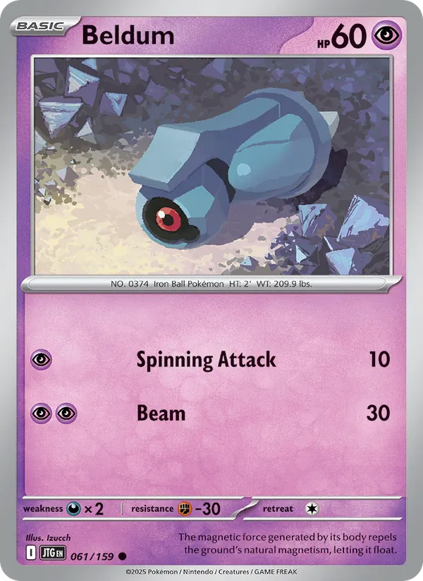 Beldum Normal 061/159 Journey Together Pokémon Card