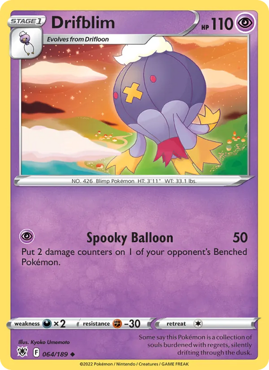 Drifblim Normal 064/189 Astral Radiance Pokémon Card
