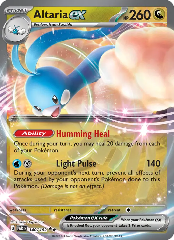 Altaria ex Holo 140/182 Paradox Rift Pokémon Card