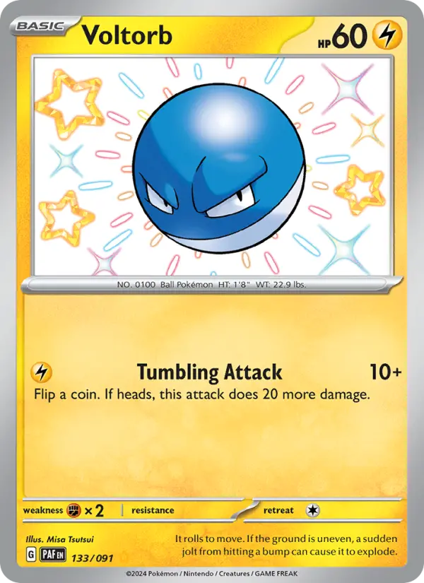 Voltorb Holo 133/91 Paldean Fates Pokémon Card