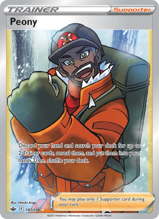 Peony Holo 197/198 Chilling Reign Pokémon Card