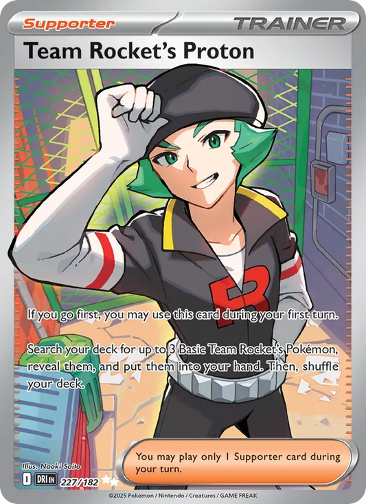Team Rocket's Proton Holo 227/182 Destined Rivals Pokémon Card