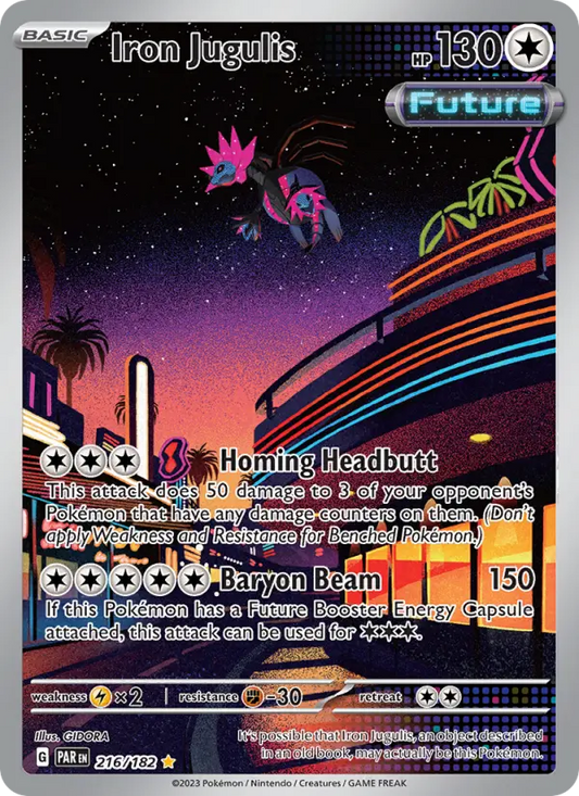 Iron Jugulis Holo 216/182 Paradox Rift Pokémon Card