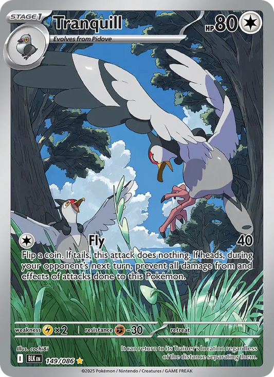 Tranquill Holo 149/86 Black Bolt Pokémon Card