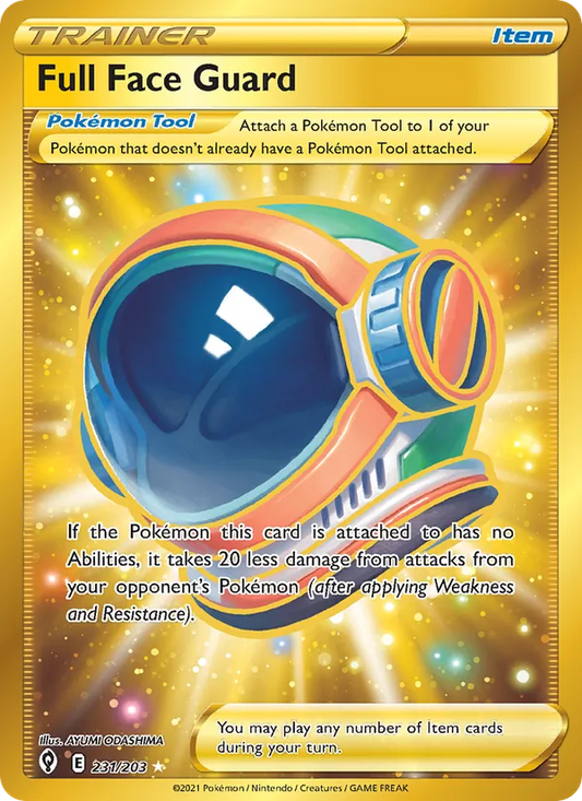 Full Face Guard Holo 231/203 Evolving Skies Pokémon Card