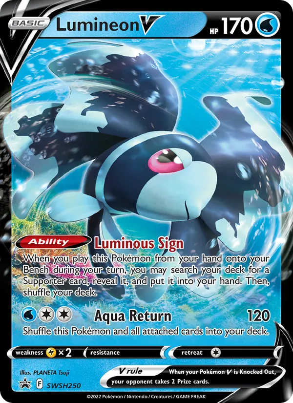 Lumineon V Holo WH250/307 SWSH Black Star Promos Pokémon Card