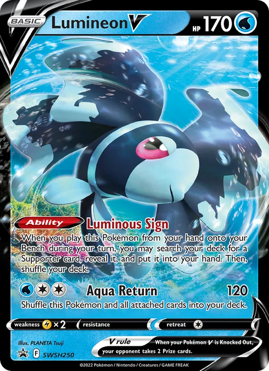Lumineon V Holo WH250/307 SWSH Black Star Promos Pokémon Card