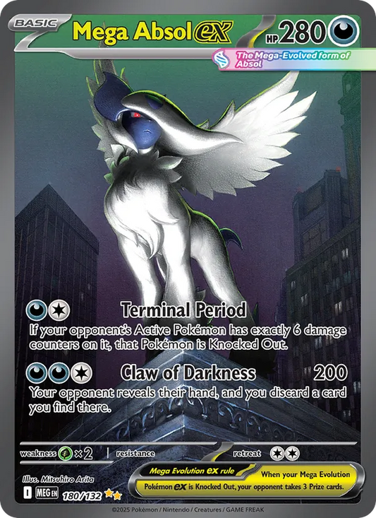 Mega Absol ex Holo 180/132 Mega Evolution Pokémon Card