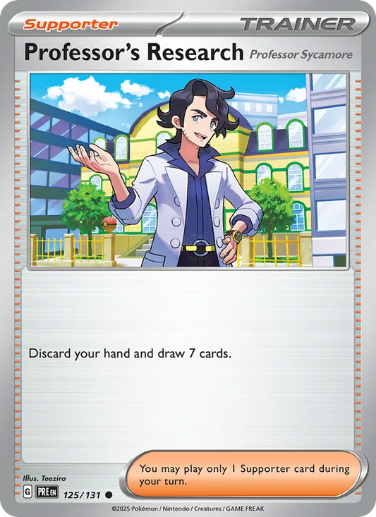 Professor's Research Normal 125/131 Prismatic Evolutions Pokémon Card
