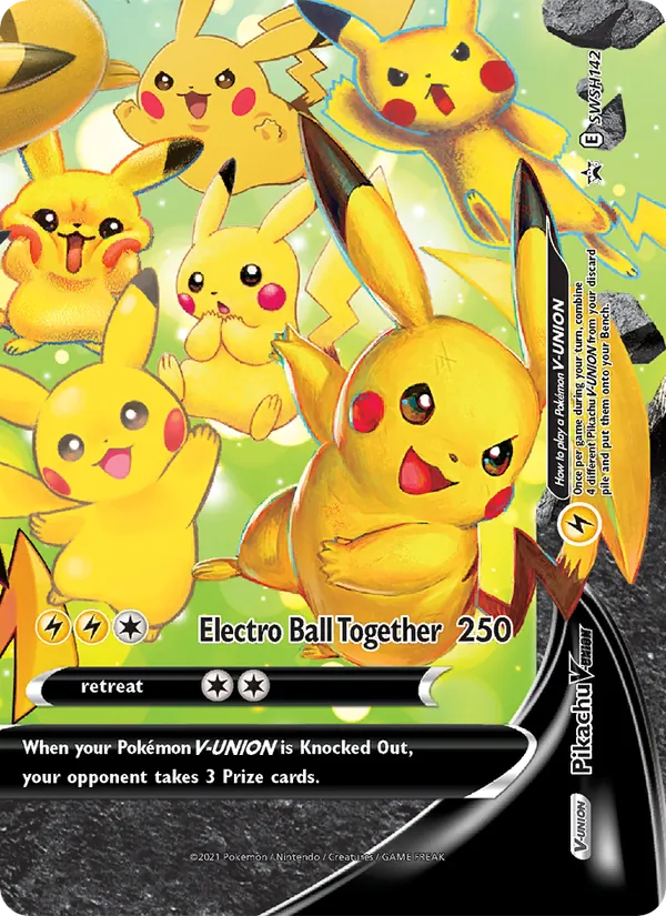 Pikachu V-UNION Holo WH142/307 SWSH Black Star Promos Pokémon Card