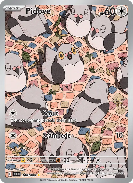 Pidove Holo 148/86 Black Bolt Pokémon Card