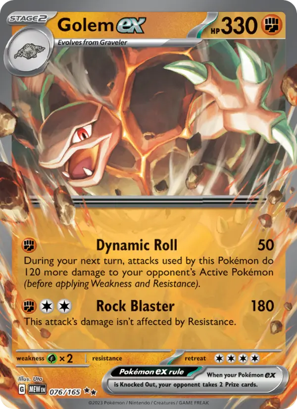 Golem ex Holo 076/165 151 Pokémon Card