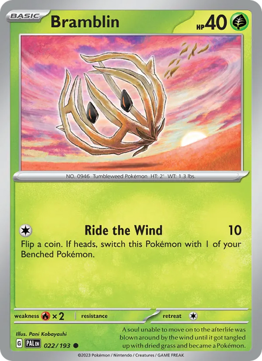 Bramblin Normal 022/193 Paldea Evolved Pokémon Card