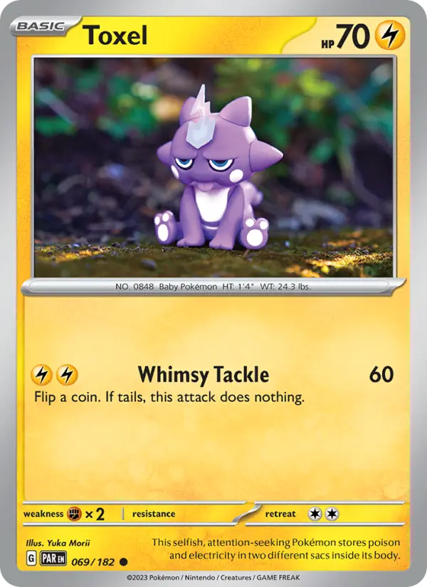 Toxel Reverse Holo 069/182 Paradox Rift Pokémon Card