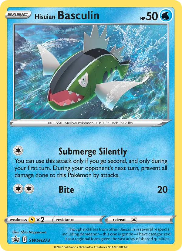 Hisuian Basculin Holo WH273/307 SWSH Black Star Promos Pokémon Card
