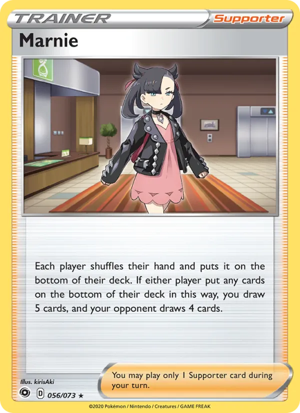 Marnie Reverse Holo 056/73 Champion's Path Pokémon Card