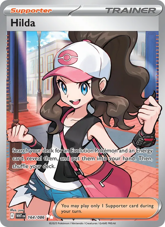 Hilda Holo 164/86 White Flare Pokémon Card