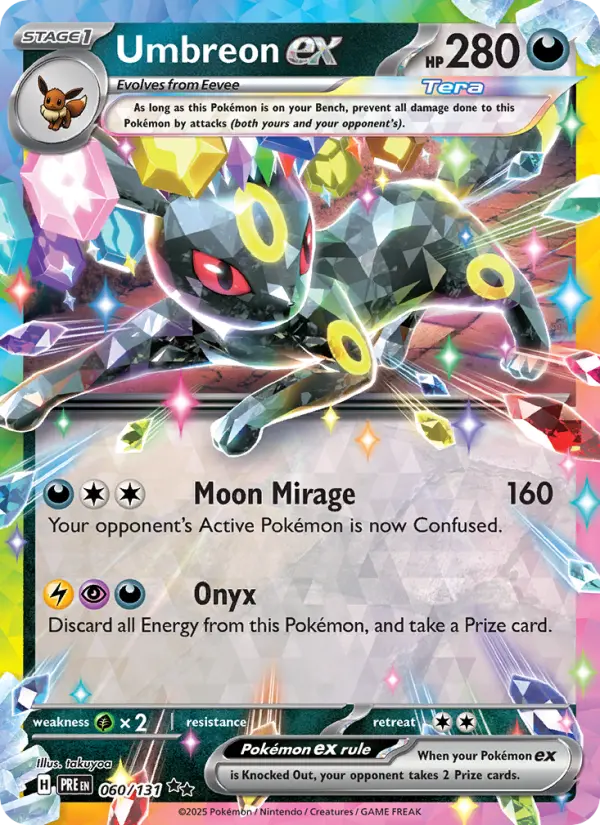 Umbreon ex Holo 060/131 Prismatic Evolutions Pokémon Card