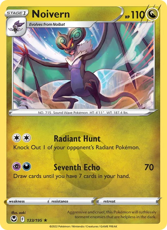 Noivern Normal 133/195 Silver Tempest Pokémon Card