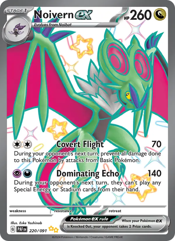 Noivern ex Holo 220/91 Paldean Fates Pokémon Card