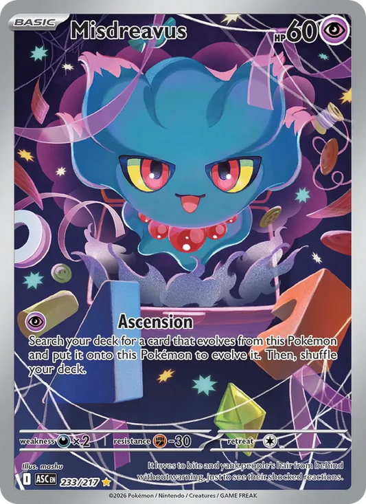 Misdreavus Holo 233/217 Ascended Heroes Pokémon Card